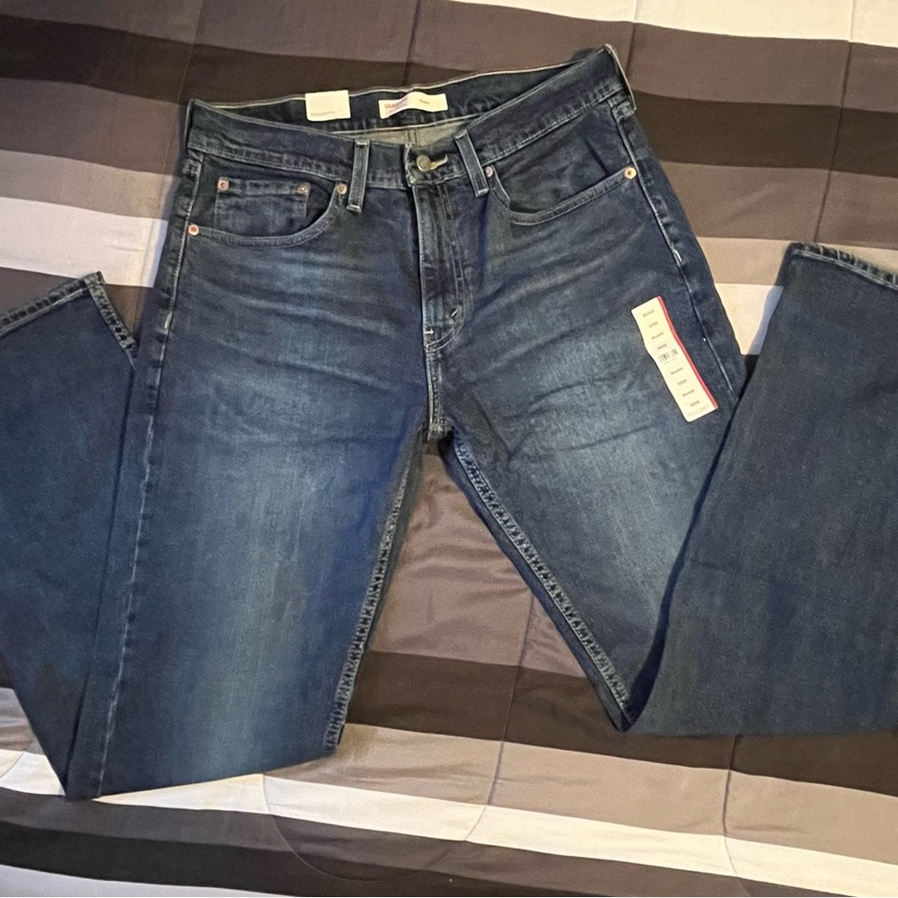 signature by Levi Strauss & Co. - Men’s Relaxed Fit Jeans, size 32x32 Dark wash - Picture 1 of 5